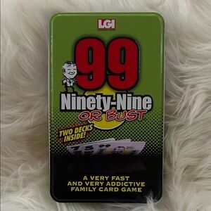 New 99 Ninety-Nine or Bust Card Game In Tin Container